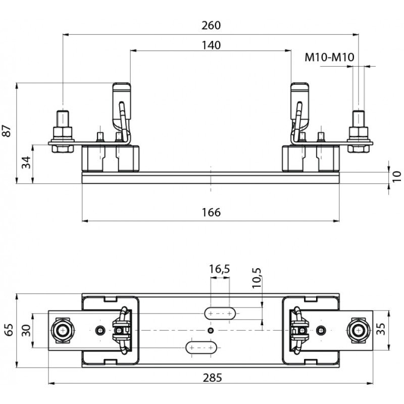 Корпус запобіжника PK 2XL M10-M10 1500V 1p 004132019