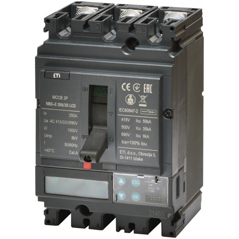 Промисл. автоматичн. вимикач NBS-E 160/3S LCD 160A 3P 004673063