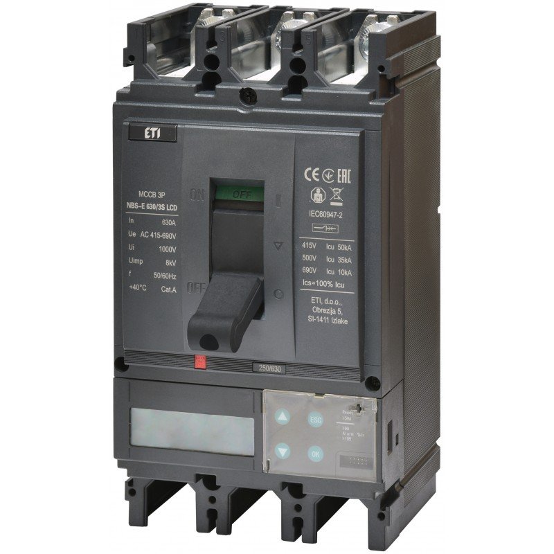 Промисл. автоматичн. вимикач NBS-E 400/3S LCD 400A 3P 004673117