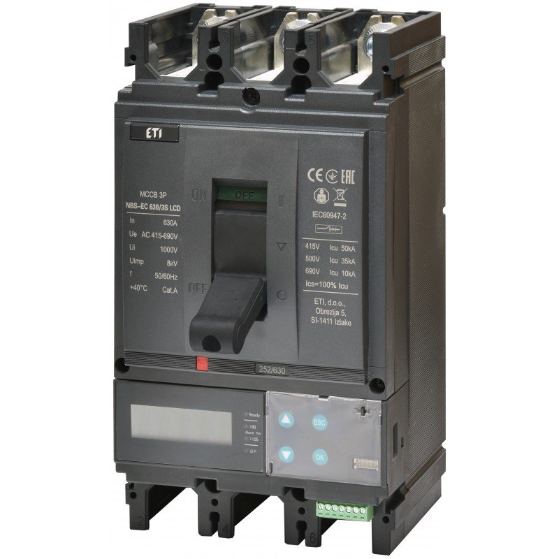 Промисл. автоматичн. вимикач NBS-EC 630/3S LCD 630A 3P 004673151