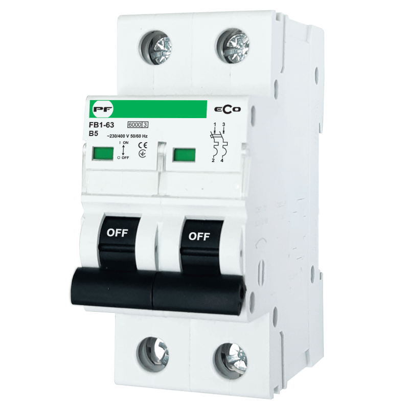 Автоматичний вимикач FB1-63 2P B 5A 6kA ECO