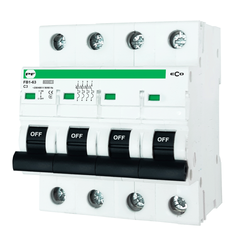 Автоматичний вимикач FB1-63 4P C 3A 6kA ECO