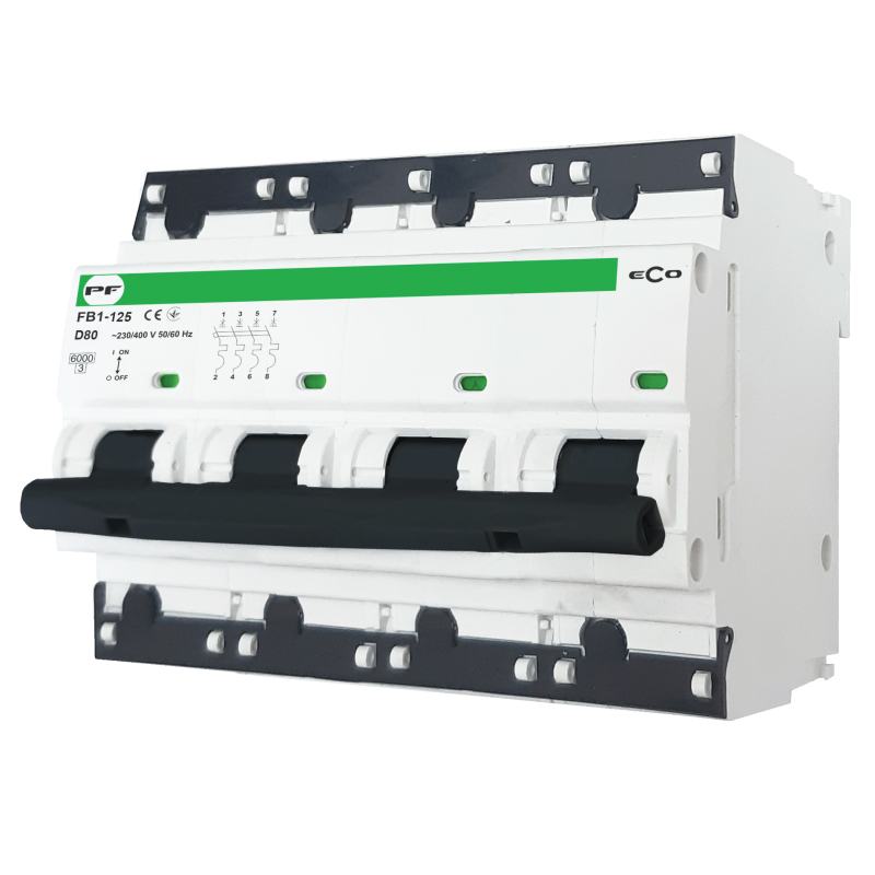 Автоматичний вимикач FB1-125 4P D 80A 10kA ECO