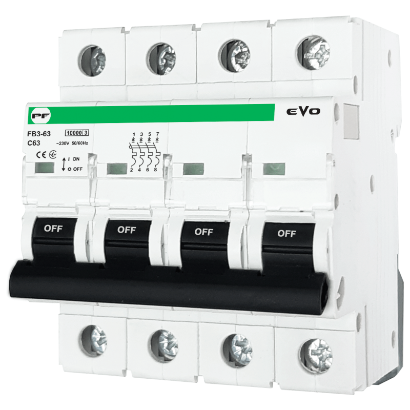 Автоматичний вимикач FB3-125 4P C 63A 15kA EVO