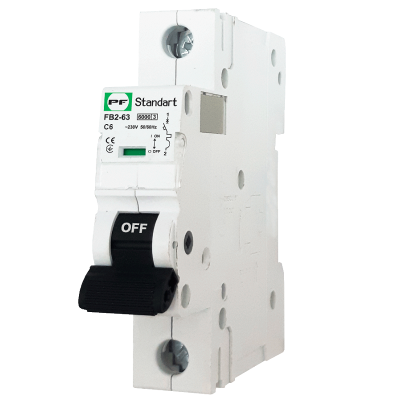 Автоматичний вимикач FB2-63 1P C 6A 6kA STANDART
