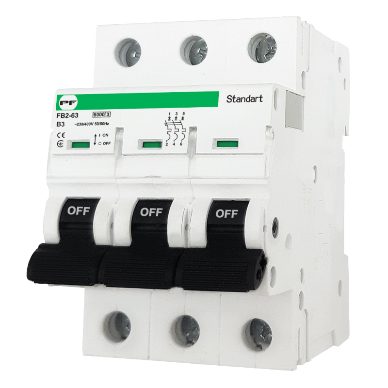 Автоматичний вимикач FB2-63 3P B 3A 6kA STANDART