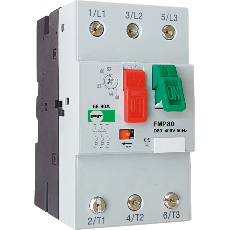 Автоматичний вимикач захисту двигуна FMP 56-80A