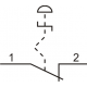 Вимикач кнопковий пластиковий FP5-AS542 1NC (червоний)