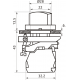 Вимикач кнопковий металевий FP4-BD21 1NО (чорний)