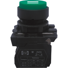 Вимикач кнопковий FP PCPВ Pl зелений з маркуванням ІІ 1NO
