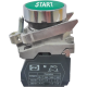 Вимикач кнопковий металевий FP4-BA4331 1NО (START, зелений)