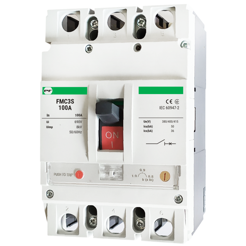 Автоматичний вимикач з терморегулюванням FMC3S 3P 100A 50kA