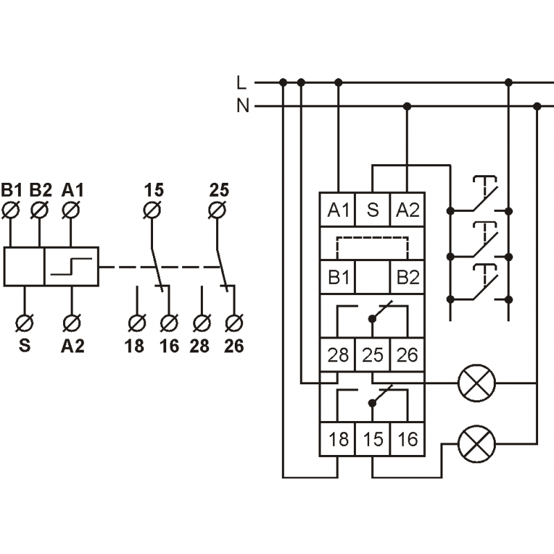 Імпульсне реле з функцією „пам’ять” FRT25 2 2С/О 24-240VAC/DC,50/60HZ