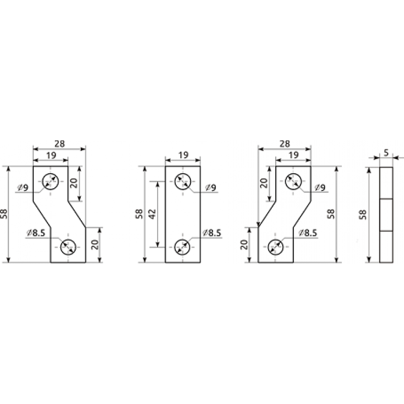 Шини перехідні 3/3 (3 шт.) розширювальна до FMC3