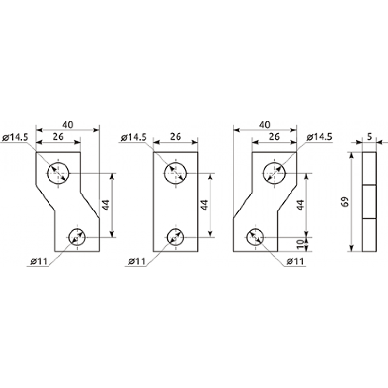 Шини перехідні 3/4 (3 шт.) розширювальна до FMC4