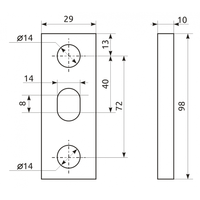 Шини перехідні 3/6 (3 шт.) пряма до FMC6