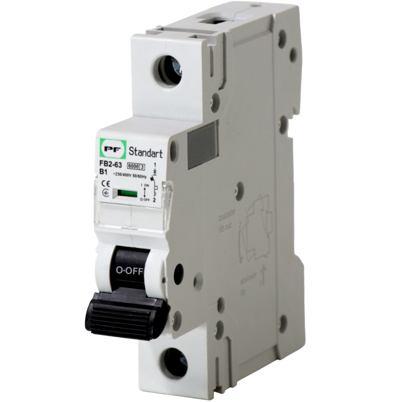 Автоматичний вимикач FB2-63 1P B 1A 6kA STANDART