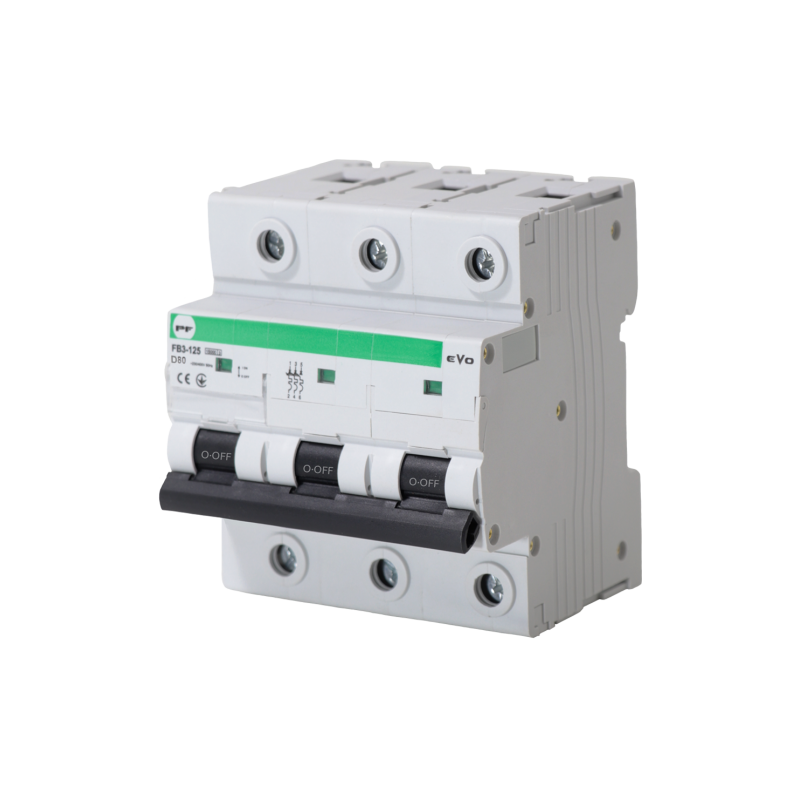 Автоматичний вимикач FB3-125 3P D 80A 15kA EVO