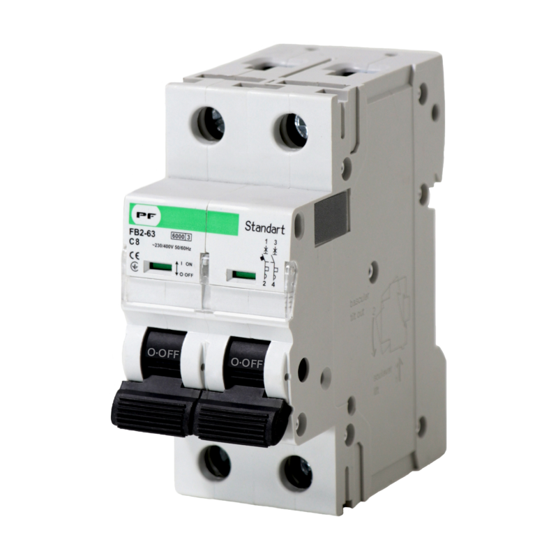 Автоматичний вимикач FB2-63 2P C 8A 6kA STANDART