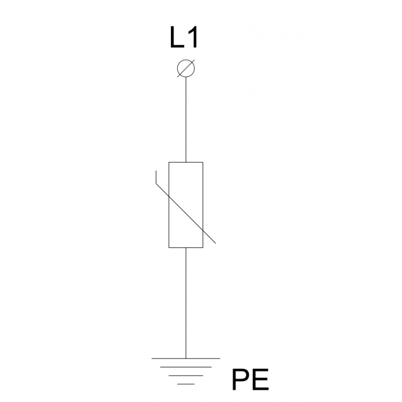 Overvoltage Limiter B+C/T1+T2/I+Ii, 1P, In=20Ka, Uc=275V