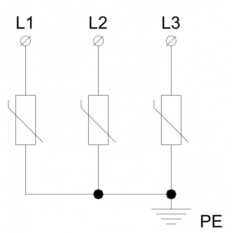 Обмежувач перенапруг MOP 3Р-C 275/20 змінного струму
