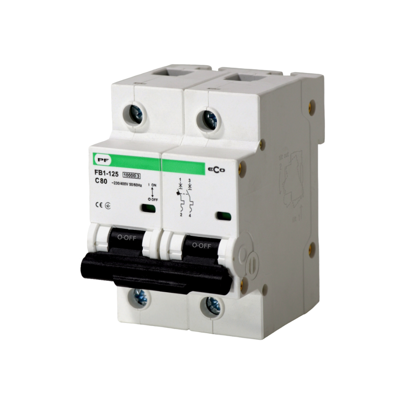 Автоматичний вимикач FB1-125 2P C 80A 10kA ECO