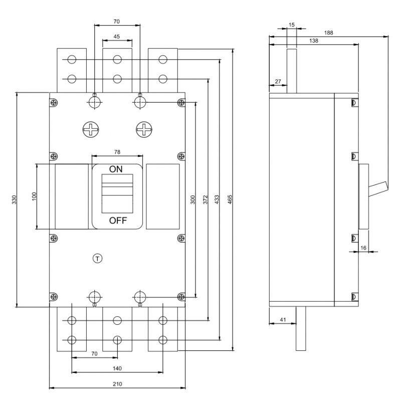 Автоматичний вимикач FMC7/3U 3P 1250A 80kA (5-10In)