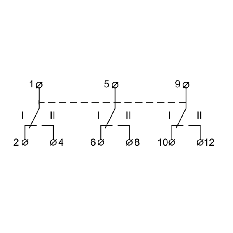 Перемикач навантаження FSD2 3P 10A 1-0-2