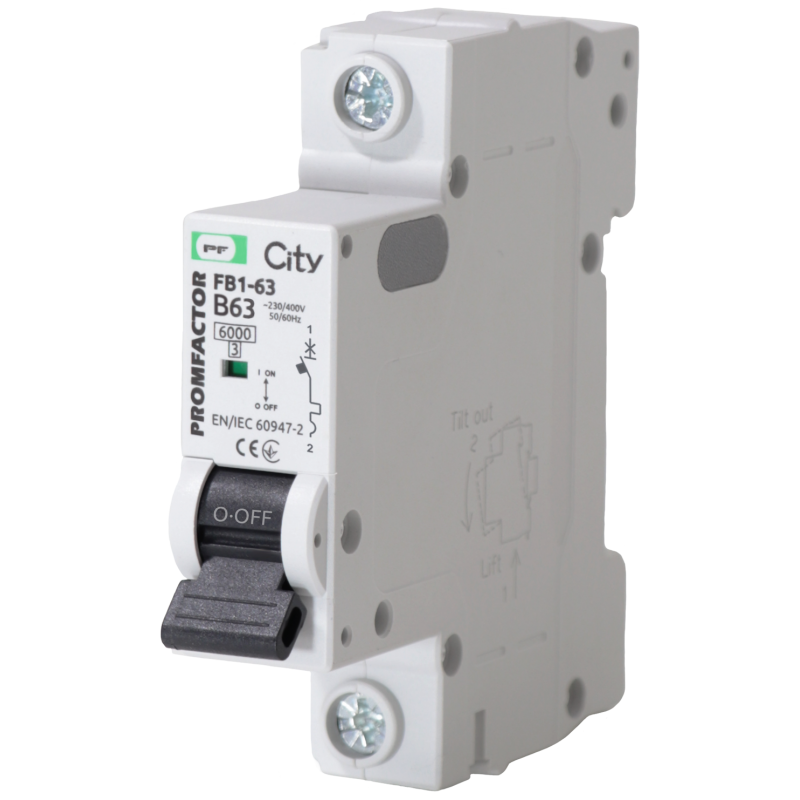 Автоматичний вимикач FB1-63 1P B 63A 6kA CITY