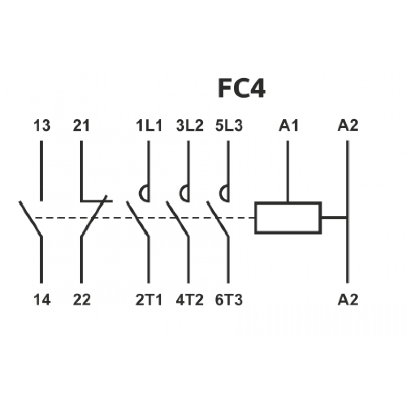 Магнітний пускач FC-4/50А кот.AC24V 1NO+1NC