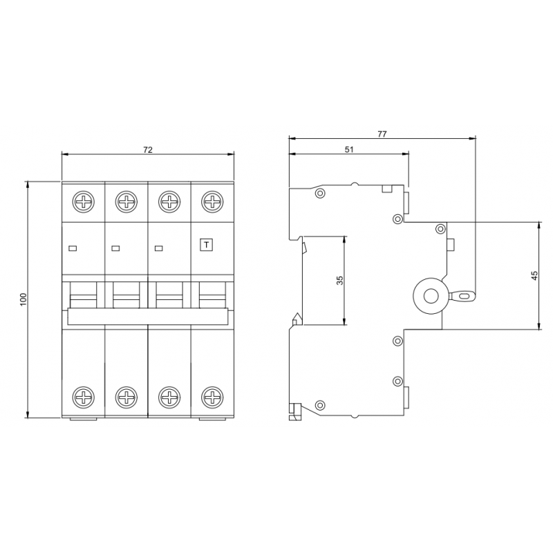 Автомат захисного відключення FAP1-AC "C" 10А/0,03A 4P 6кА