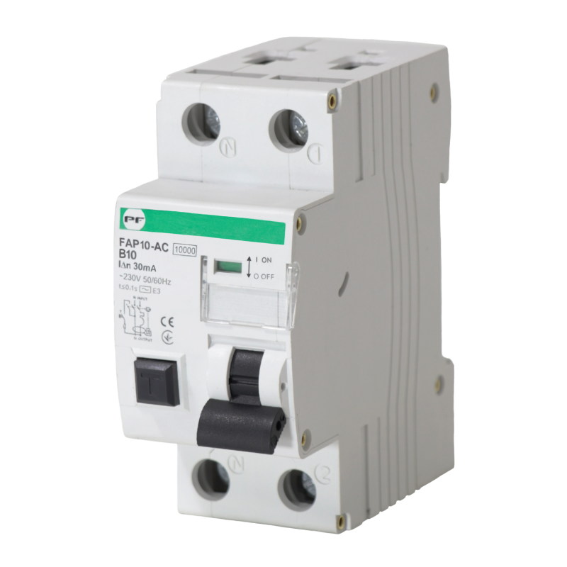Автомат захисного відключення FAP10-AC B 10А/0,03A 2P 10кА