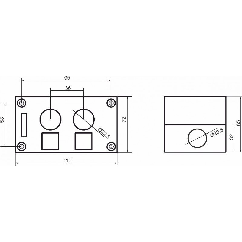 Корпус BOXP2-2 IP54