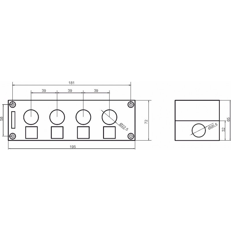 Корпус BOXP2-4 IP54