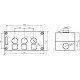 Тримісний пост керування FP4-BOX3W89 з кнопками Вгору-Stop-Вниз