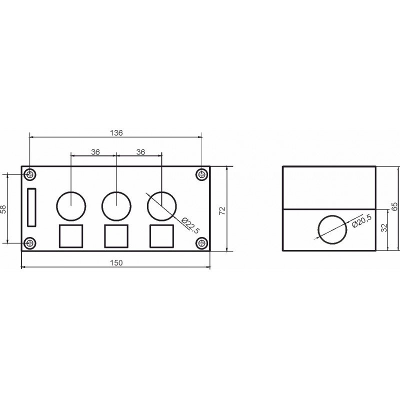 Корпус BOXP2-3 IP54