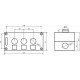 Тримісний пост керування FP5-BOX3W12 з кнопками «I-START/0-STOP» та індикатором 230V