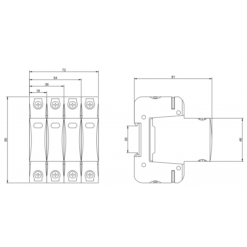 Overvoltage Limiter B+C/T1+T2/I+Ii, 1P, In=20Ka, Uc=275V