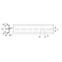 DIN-рейка FD 35x7.5 (0,8mm) з перфорацією 6x15 (250mm)