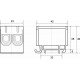 Клема FT1016G 2P,Cu:1.5-16/Al:1.5-16 1.5-16мм2, жовто-зелена