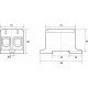 Клема FT1150G 2P,Cu:35-150 / Al:35-150 35-150мм2, жовто-зелена