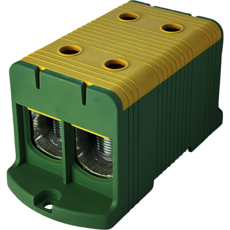 Клема FT1240G 2P,Cu:35-240 / Al:35-240 35-150мм2, жовто-зелена