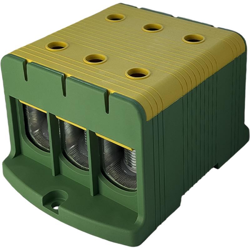 Клема FT1240G 3P,Cu:35-240 / Al:35-240 35-150мм2, жовто-зелена