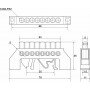 Шина нульова ізольована STF708B 6x9мм2 (синя)