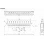 Шина нульова ізольована STF712B 6x9мм2 (синя)