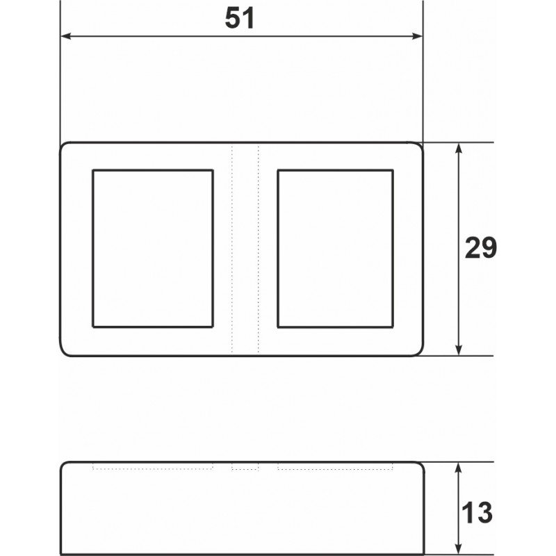 Силіконовий ковпачок для вимикачів кнопкових прямокутних FPSDSS