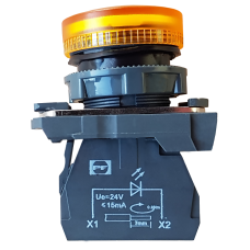 Control Lamp (M-Typ) Led Fplm Yellow 230V 22Mm Ac/Dc