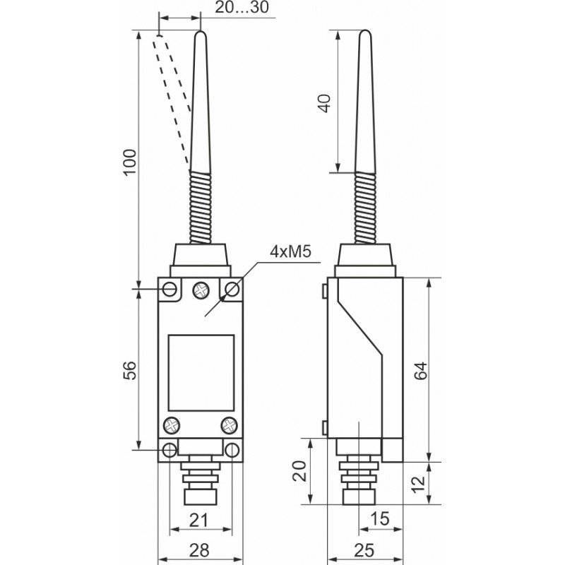 Вимикач шляховий FLS15M8166P65
