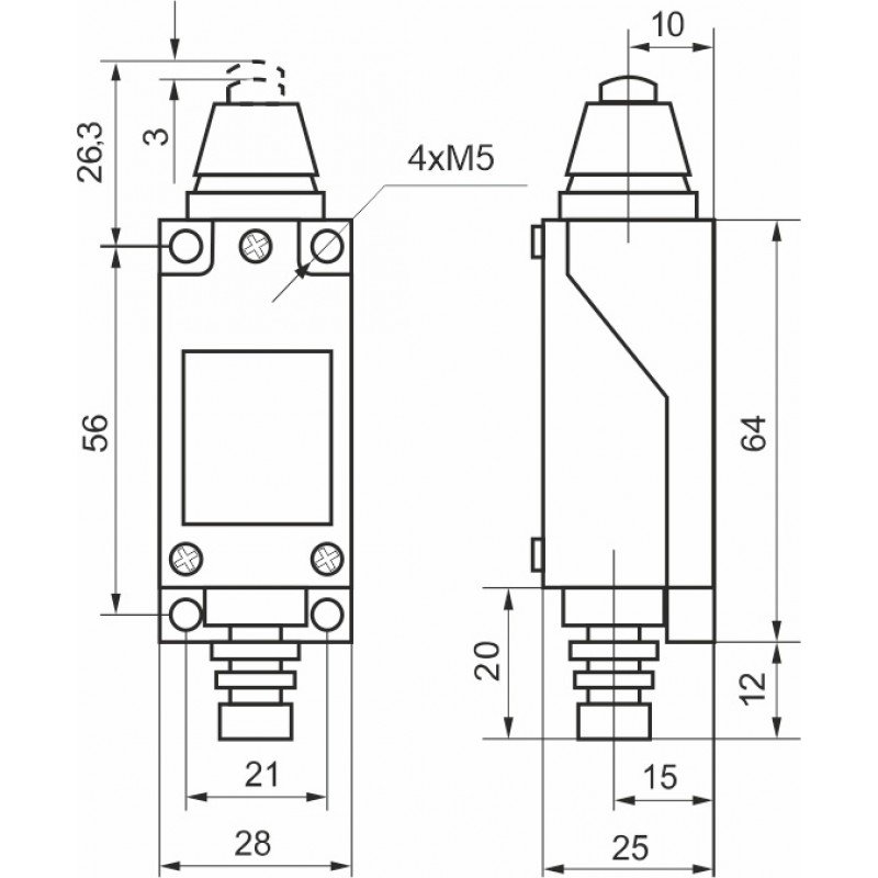 Вимикач шляховий FLS15M8111P65