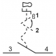 Вимикач кнопковий металевий FP4-BG61 1NO (чорний)